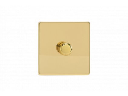 Luxusní stmívaè Rotaèní stmívaè DIMMER - 1-modulový - BEZROUBKOVÉ - Letìná mosaz, HDV1S