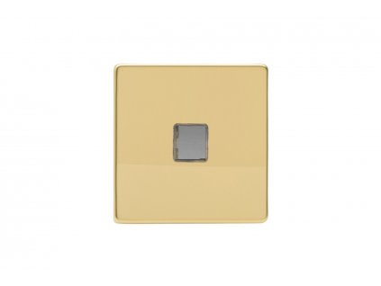 Rámeček PLATE - BEZŠROUBKOVÉ - leštěná mosaz / Keystone, keystone plate XEVD1S screwless polished brass