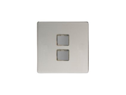 Rámeček PLATE - BEZŠROUBKOVÉ - leštěný chrom / Keystone, keystone plate XECD2S screwless polished chrome