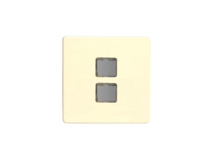 Rámeček EuroData (Keystone) MEDIA SOCKET VariGrid modul - 2-modulový - Bezšroubkový - bílá čokoláda, keystone plate XEWD2S screwless white chocolate