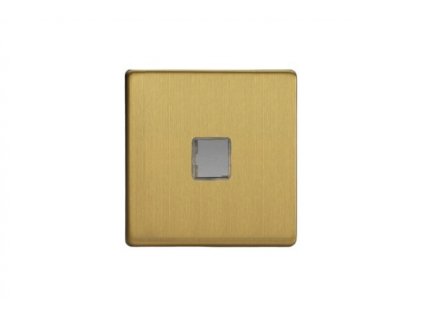 Rámeček PLATE - BEZŠROUBKOVÉ - kartáčovaná mosaz / Keystone, Dtovy ramecek XEBD1S