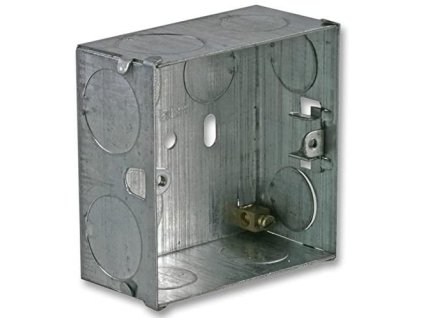 Britská instalační krabička WALL BOX - jednoduchá kovová do zdiva 47 mm hluboká, 51eCNCd+aIL. AC