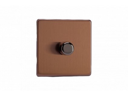 Luxusní stmívaè Rotaèní stmívaè DIMMER - 1-modulový - BEZROUBKOVÉ - Kartáèovaný bronz, JDYP401S.BZ
