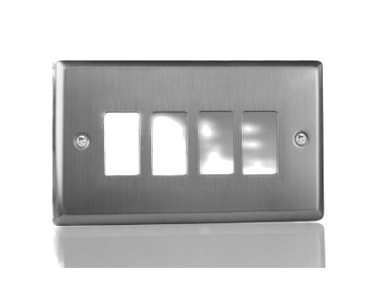 Rámeček PLATE - KLASICKÉ - kartáčovaná ocel, XTPGY4