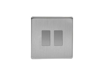 Rámeček PLATE - BEZŠROUBKOVÉ - kartáčovaná ocel, XDSPG2S