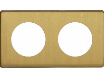 Rámeèek PLATE - BEZROUBKOVÉ - kartáèovaná mosaz, XEBG2S