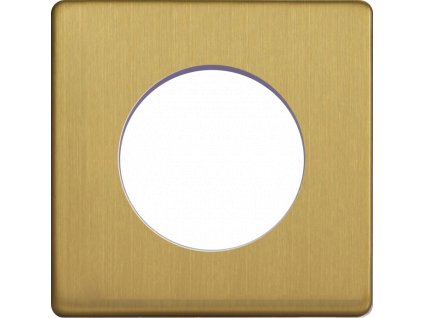 Rámeèek PLATE - BEZROUBKOVÉ - kartáèovaná mosaz, XEBG1S