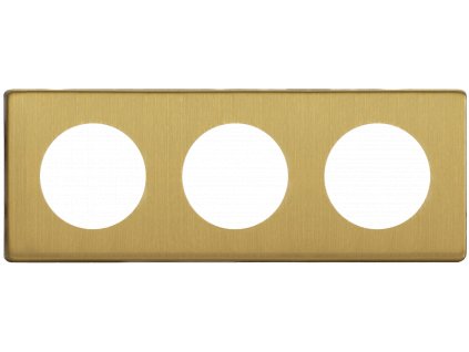 Rámeèek PLATE - BEZROUBKOVÉ - kartáèovaná mosaz, XEBG3S