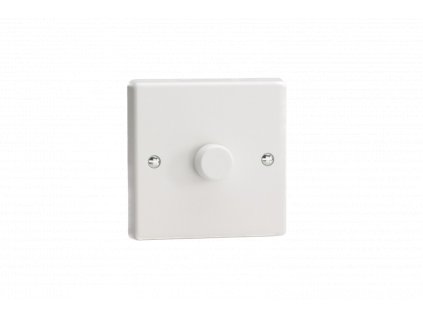 Luxusní stmívač Rotační stmívač DIMMER - 1-modulový multiway LED V-Pro KLASICKÉ - bílá / bílý knoflík, HQ1W