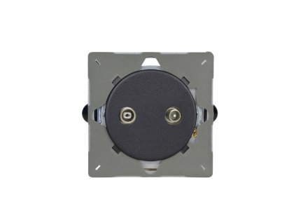 Designová zásuvka Mutimediální zásuvka MEDIA SOCKET - 2-modulový TV/Radio MODULÁRNÍ - matně černá, Z1EGRTV2Y.MB