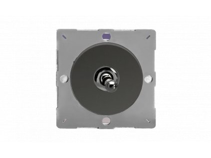 Designový vypínač Páčkový vypínač TOGGLE - 1-modulový schodišťový (č.6); jednosměrný (č.1) 10A 1-pólový MODULÁRNÍ - černé (lesklé) iridium / černé (lesklé) iridium, Z1EGT1I Intermediate removebg preview