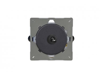 Designový vypínač Páčkový vypínač TOGGLE - 1-modulový schodišťový (č.6); jednosměrný (č.1) 10A 1-pólový MODULÁRNÍ - matně černá / černé (lesklé) iridium, varigrid toggle Z1EGT1Y.MB screwless matt black