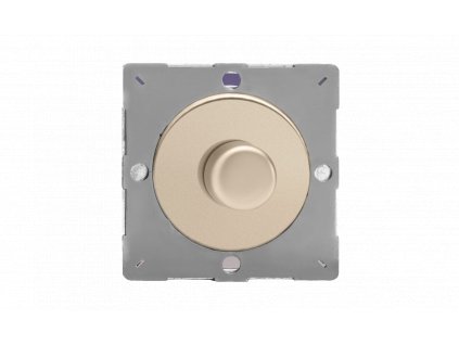 Luxusní stmívač Rotační stmívač DIMMER - 1-modulový schodišťový (č.6) 60-400 W 1.74A 1-pólový MODULÁRNÍ - satén / saténový knoflík, varigrid dimmer Z1EGTP1N