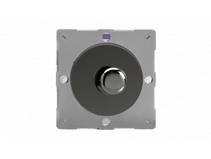 Luxusní stmívač Rotační stmívač DIMMER - 1-modulový schodišťový (č.6) 15-180 W (max 24 LEDs) 0.78A 1-pólový LED MODULÁRNÍ - černé (lesklé) iridium / černé (lesklé) iridium, EGKP1I removebg preview