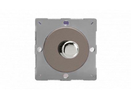 Luxusní stmívač Rotační stmívač DIMMER - 1-modulový schodišťový (č.6) 15-180 W (max 24 LEDs) 0.78A 1-pólový LED MODULÁRNÍ - cínová / leštěný chromový knoflík, EGKP1R removebg preview