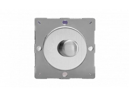 Luxusní stmívač Rotační stmívač DIMMER - 1-modulový schodišťový (č.6) 15-180 W (max 24 LEDs) 0.78A 1-pólový LED MODULÁRNÍ - kartáčovaná ocel / ocelový knoflík, EGKP1S removebg preview