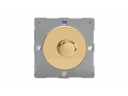Luxusní stmívač Rotační stmívač DIMMER - 1-modulový schodišťový (č.6) 15-180 W (max 24 LEDs) 0.78A 1-pólový LED MODULÁRNÍ - leštěná mosaz / leštěný mosazný knoflík, EGKP1V removebg preview
