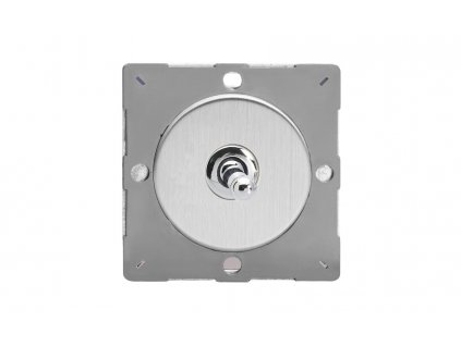 Designový vypínač Páčkový vypínač TOGGLE - 1-modulový křížový (č.7) 10A 1-pólový MODULÁRNÍ - kartáčovaná ocel / chromová páčka, EGT7S removebg preview