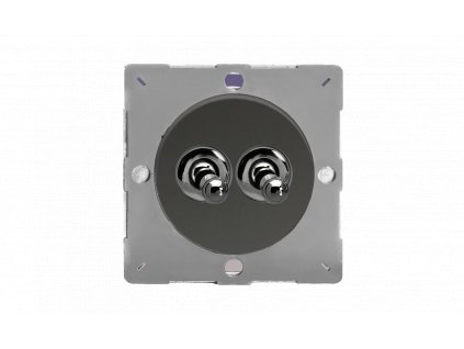 Designový vypínač Páčkový vypínač TOGGLE - 2-modulový schodišťový (č.6); jednosměrný (č.1) 10A 1-pólový MODULÁRNÍ - černé (lesklé) iridium / černé (lesklé) iridium, EGT2I removebg preview