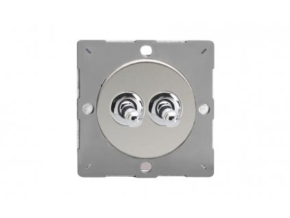 Designový vypínač Páčkový vypínač TOGGLE - 2-modulový schodišťový (č.6); jednosměrný (č.1) 10A 1-pólový MODULÁRNÍ - leštěný chrom / chromové páčky, EGT2C removebg preview