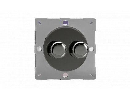 Luxusní stmívač Rotační stmívač DIMMER - 2-modulový schodišťový (č.6) 40-250 W 1.09A 1-pólový MODULÁRNÍ - černé (lesklé) iridium / černé (lesklé) iridium, EGTP2I removebg preview
