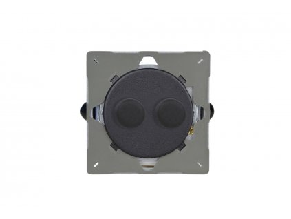 Luxusní stmívač Rotační stmívač DIMMER - 2-modulový schodišťový (č.6) 40-250 W 1.09A 1-pólový MODULÁRNÍ - matně černá / matně černý knoflík, EGTP2Y.MB removebg preview