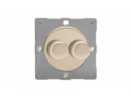 Luxusní stmívač Rotační stmívač DIMMER - 2-modulový schodišťový (č.6) 40-250 W 1.09A 1-pólový MODULÁRNÍ - satén / saténový knoflík, EGTP2N removebg preview