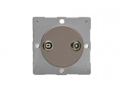 Designová zásuvka Mutimediální zásuvka MEDIA SOCKET - 2-modulový TV/Radio MODULÁRNÍ - cínová, EGRTV2R removebg preview