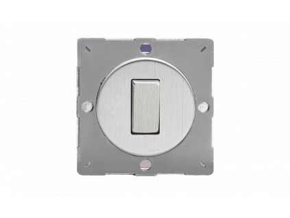 Designový vypínač Kolébkový vypínač ROCKER - 1-modulový křížový (č.7) 10A 1-pólový MODULÁRNÍ - kartáčovaná ocel / chromová kolébka, EG7S removebg preview