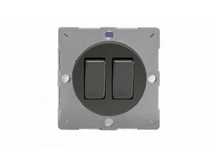 Designový vypínač Kolébkový vypínač ROCKER - 2-modulový schodišťový (č.6); jednosměrný (č.1) 10A 1-pólový MODULÁRNÍ - černé (lesklé) iridium / černé (lesklé) iridium, EG2I removebg preview