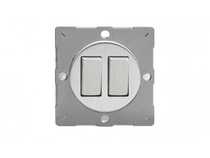 Designový vypínač Kolébkový vypínač ROCKER - 2-modulový schodišťový (č.6); jednosměrný (č.1) 10A 1-pólový MODULÁRNÍ - kartáčovaná ocel / ocelové kolébky, EG2S removebg preview