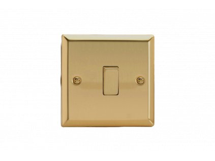 Designový vypínač Kolébkový vypínač ROCKER - 1-modulový schodišťový (č.6); jednosměrný (č.1) 10A 1-pólový KLASICKÉ - leštěná mosaz / mosazná kolébka, XV1D