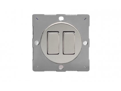 Designový vypínač Kolébkový vypínač ROCKER - 2-modulový schodišťový (č.6); jednosměrný (č.1) 10A 1-pólový MODULÁRNÍ - leštěný chrom / chromové kolébky, EG2C removebg preview