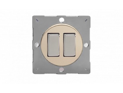 Designový vypínač Kolébkový vypínač ROCKER - 2-modulový schodišťový (č.6); jednosměrný (č.1) 10A 1-pólový MODULÁRNÍ - satén / chromové kolébky, EG2N removebg preview