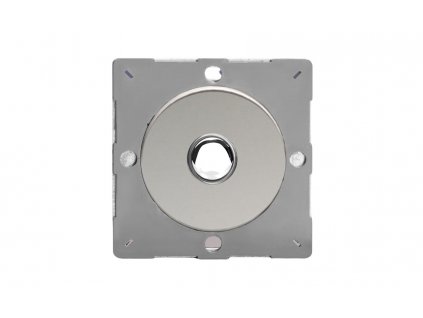 Designový vypínač Tlačítkový vypínač IMPULSE - 1-modulový jednosměrný (č.1) 6A 1-pólový momentový MODULÁRNÍ - leštěný chrom / chrom tlačítko, EGM1C removebg preview