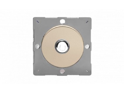 Designový vypínač Tlačítkový vypínač IMPULSE - 1-modulový jednosměrný (č.1) 6A 1-pólový momentový MODULÁRNÍ - satén / chrom tlačítko, EGM1N removebg preview