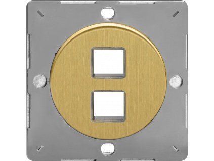 Rámeèek PLATE - 1-pólový MODULÁRNÍ - kartáèovaná mosaz, EGD2B