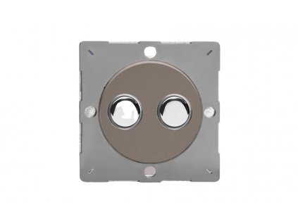 Designový vypínač Tlačítkový vypínač IMPULSE - 2-modulový schodišťový (č.6); jednosměrný (č.1) 6A 1-pólový MODULÁRNÍ - cínová / chromová tlačítka, EGP2R removebg preview