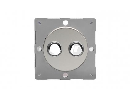 Designový vypínač Tlačítkový vypínač IMPULSE - 2-modulový schodišťový (č.6); jednosměrný (č.1) 6A 1-pólový MODULÁRNÍ - leštěný chrom / chromová tlačítka, EGP2C removebg preview