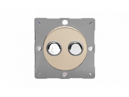 Designový vypínač Tlačítkový vypínač IMPULSE - 2-modulový schodišťový (č.6); jednosměrný (č.1) 6A 1-pólový MODULÁRNÍ - satén / chromová tlačítka, EGP2N removebg preview