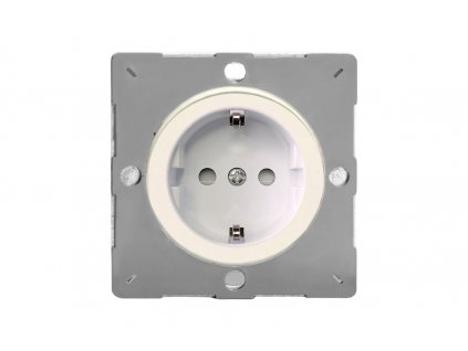 Designová zásuvka Síťová zásuvka MAINS SOCKET - 1-modulový 16A schuko BEZŠROUBKOVÉ - matně bílá / bílá, varigrid-mains-socket_Z1EG5FWY.MW