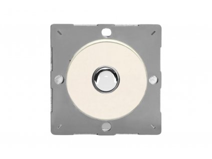 Designový vypínač Tlačítkový vypínač IMPULSE - 1-modulový jednosměrný (č.1) 6A 1-pólový momentový MODULÁRNÍ - matně bílá / chrom tlačítko, varigrid momentary Z1EGP1Y.MW