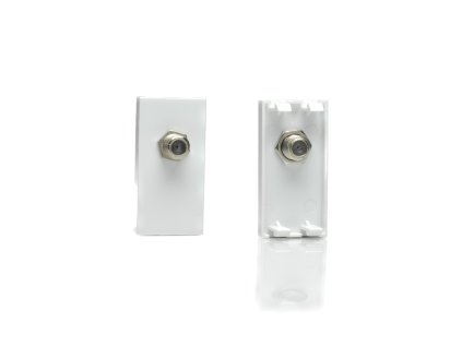 Designová zásuvka Mutimediální zásuvka MEDIA SOCKET - 1-modulový TV/Radio MODULÁRNÍ - bílá / bílá, Z2G8SW