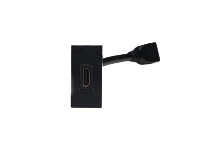 Designová zásuvka Mutimediální zásuvka MEDIA SOCKET - 1-modulový HDMI MODULÁRNÍ - černá / černý, Z2GHDMIB