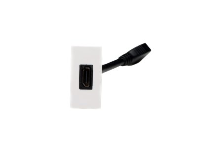 Designová zásuvka Mutimediální zásuvka MEDIA SOCKET - 1-modulový HDMI MODULÁRNÍ - bílá / bílá, Z2GHDMIW