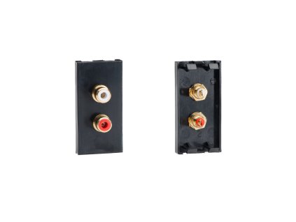 Designová zásuvka Mutimediální zásuvka MEDIA SOCKET - 2-modulový phono MODULÁRNÍ - èerná / èerný, Z2GPH2B