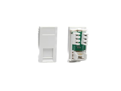 Designová zásuvka Mutimediální zásuvka MEDIA SOCKET - 1-modulový RJ11 MODULÁRNÍ - bílá / bílá, Z2GRJ11W