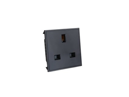 Designová zásuvka Síťová zásuvka MAINS SOCKET - 13A britská zásuvka MODULÁRNÍ - černá / černý, DSUKB