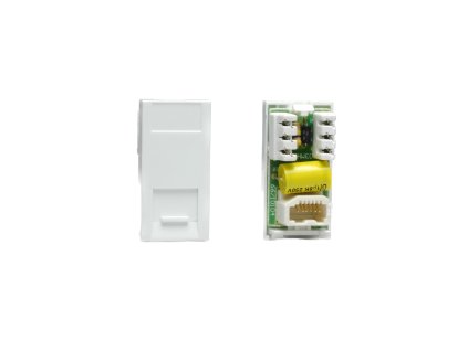 Designová zásuvka Mutimediální zásuvka MEDIA SOCKET - 1-modulový TV/Radio MODULÁRNÍ - bílá / bílá, Z2GTMW