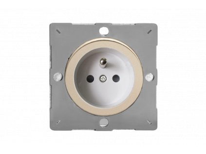 Designová zásuvka Síťová zásuvka MAINS SOCKET - 1-modulový 16A česká PIN MODULÁRNÍ - satén / bílá, varigrid mains socket Z1EG4FWN
